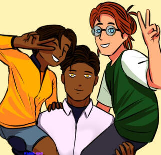 My three OCs: Janberk, Tapio, Deyu.